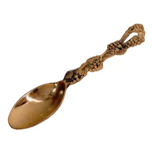 قاشق آجیل خوری برنجی طرح خوشه انگور