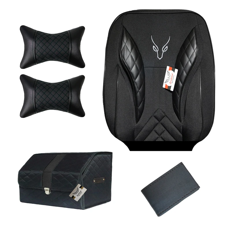 روکش صندلی سوشیانت مدل تورنتو مناسب برای پژو 405 و پرشیا به همراه پشت گردنی و دور فرمان و باکس صندوق