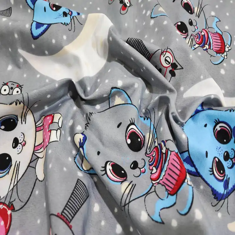 پارچه ملحفه مدل کودک طرح پیشی کد A