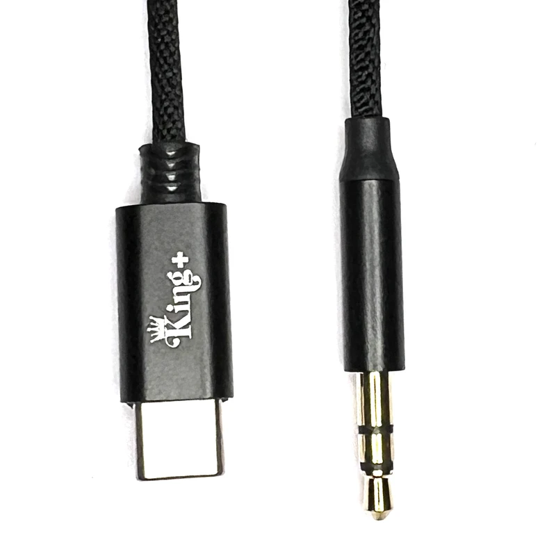 كابل تبديل AUX  به usb-C كينگ پلاس مدل HK-68 طول 1متر