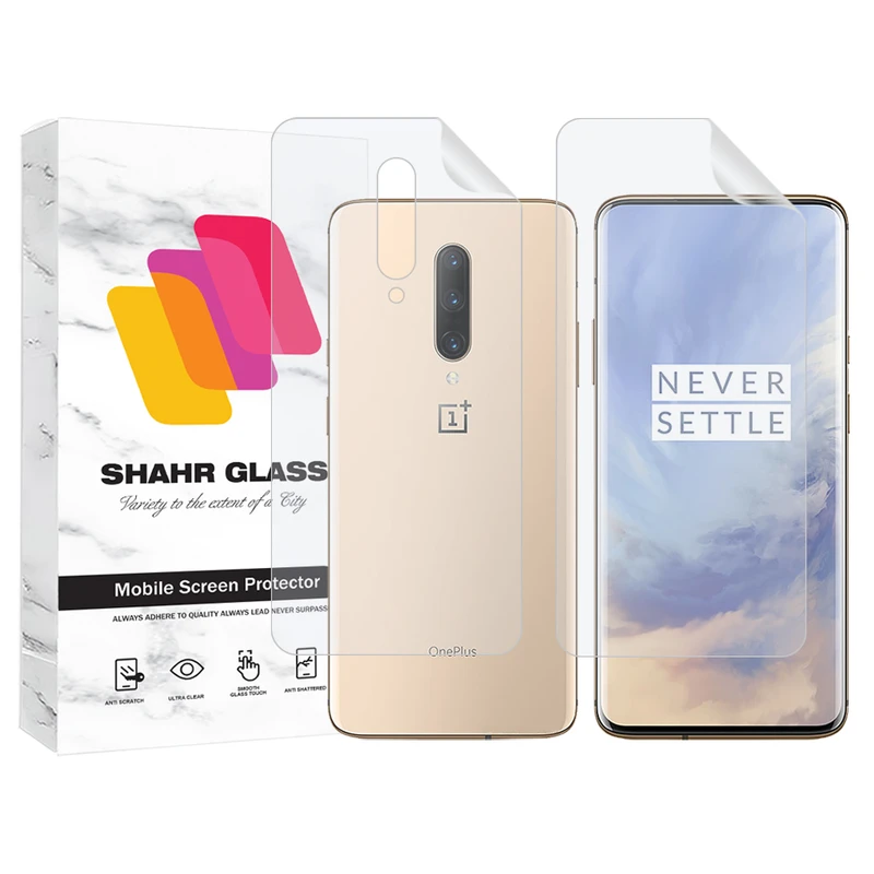 محافظ صفحه نمایش هیدروژل شهر گلس مدل MTNANFBSH مناسب برای گوشی موبایل وان پلاس OnePlus 7 Pro به همراه محافظ پشت گوشی