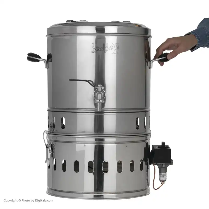 سماور گازی دنیای استیل مدل gb20 گنجايش ٢٠ ليتر