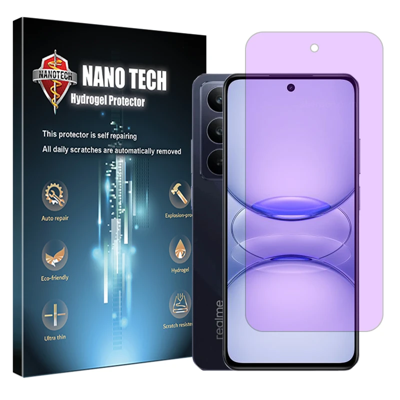 محافظ صفحه نمایش ضد اشعه بنفش نانو تک مدل هیدروژلی مناسب برای گوشی موبایل ریلمی C75x