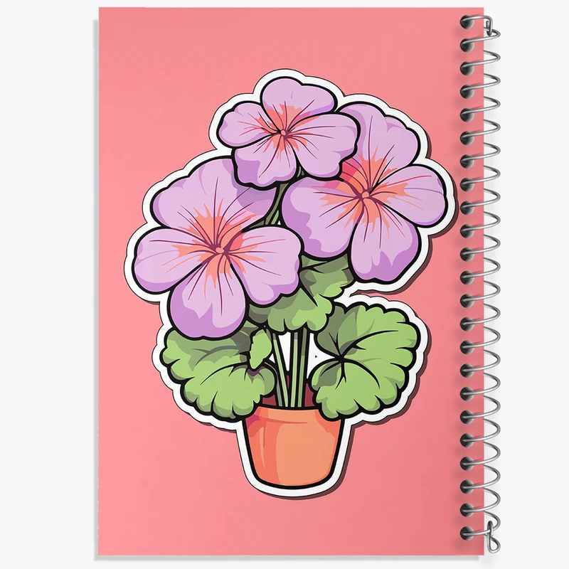 دفتر نت موسیقی 50 برگ خندالو مدل گل و گیاه کد 36605