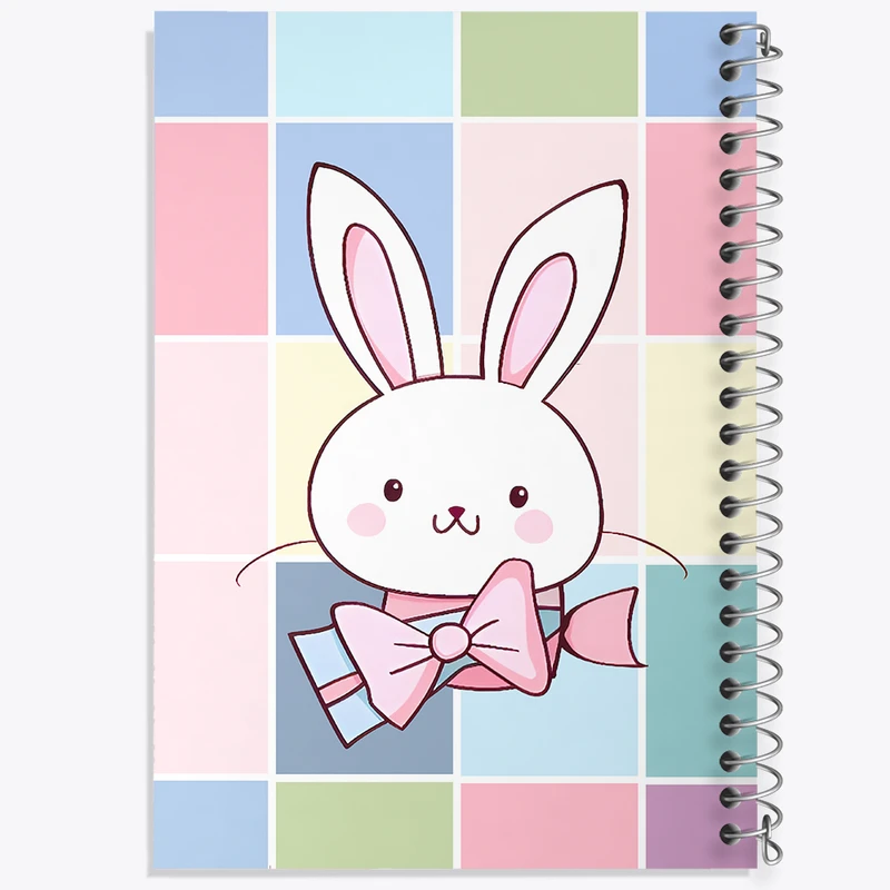 دفتر شطرنجی 50 برگ خندالو طرح خرگوش کیوت کد N3701