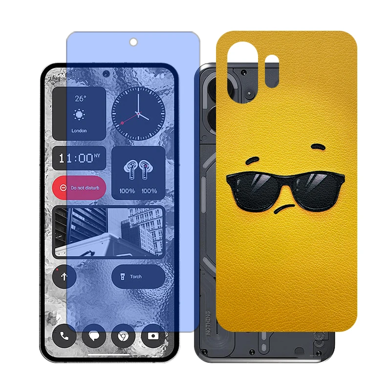 محافظ صفحه نمایش بلو کات گلس مدل Together مناسب برای گوشی موبایل ناتینگ 2 Phone به همراه برچسب پوششی پشت گوشی