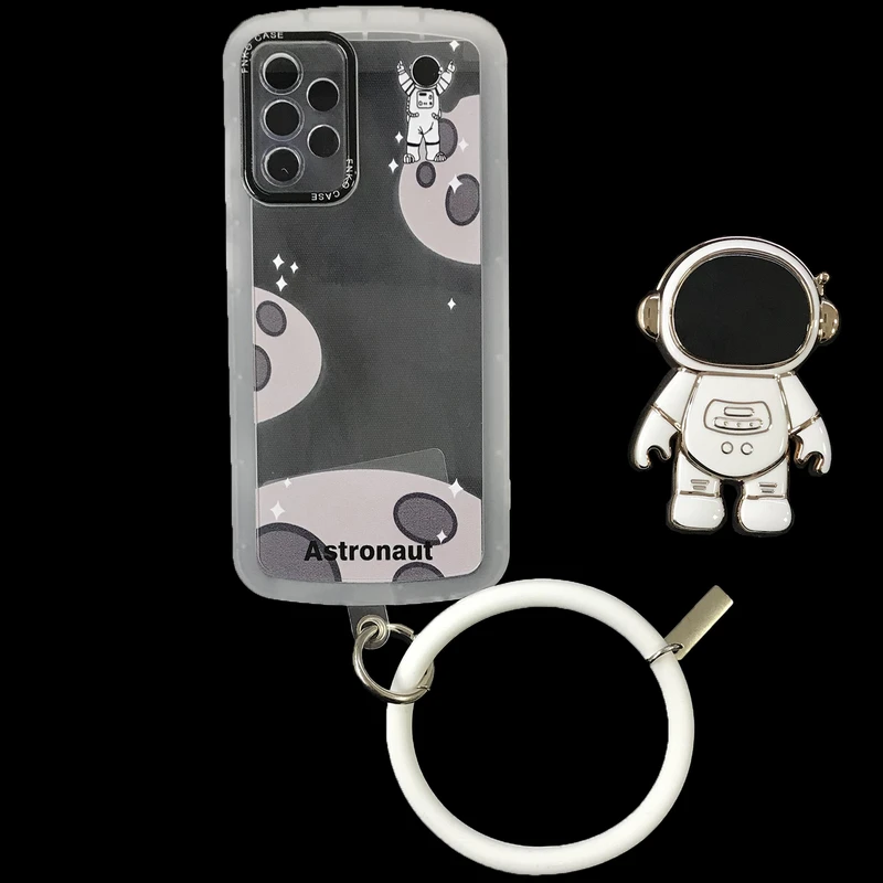 کاور مدل فضانورد مناسب برای گوشی موبایل سامسونگ Galaxy A53 به همراه بند و پایه نگهدارنده