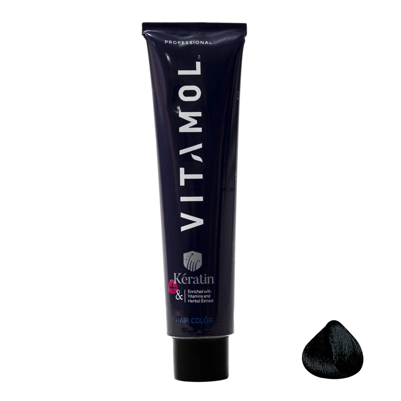 کیت رنگ مو ویتامول سری natural شماره 1 حجم 120 میلی لیتر رنگ مشکی