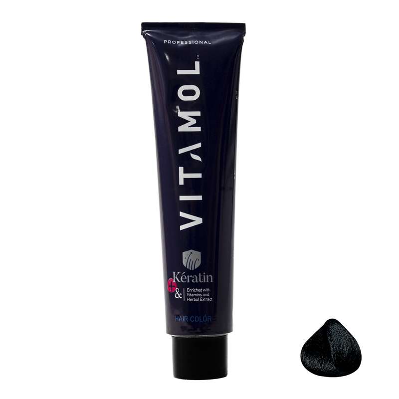 کیت رنگ مو ویتامول سری natural شماره 1 حجم 120 میلی لیتر رنگ مشکی