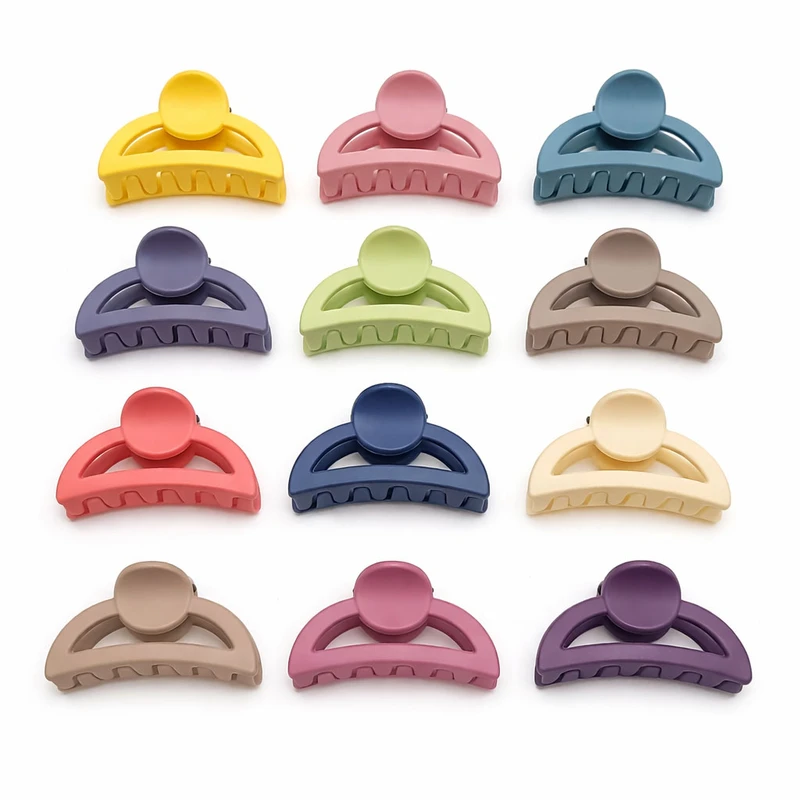 کلیپس مو زنانه مدل نیم دایره شمعی بسته 12 عددی