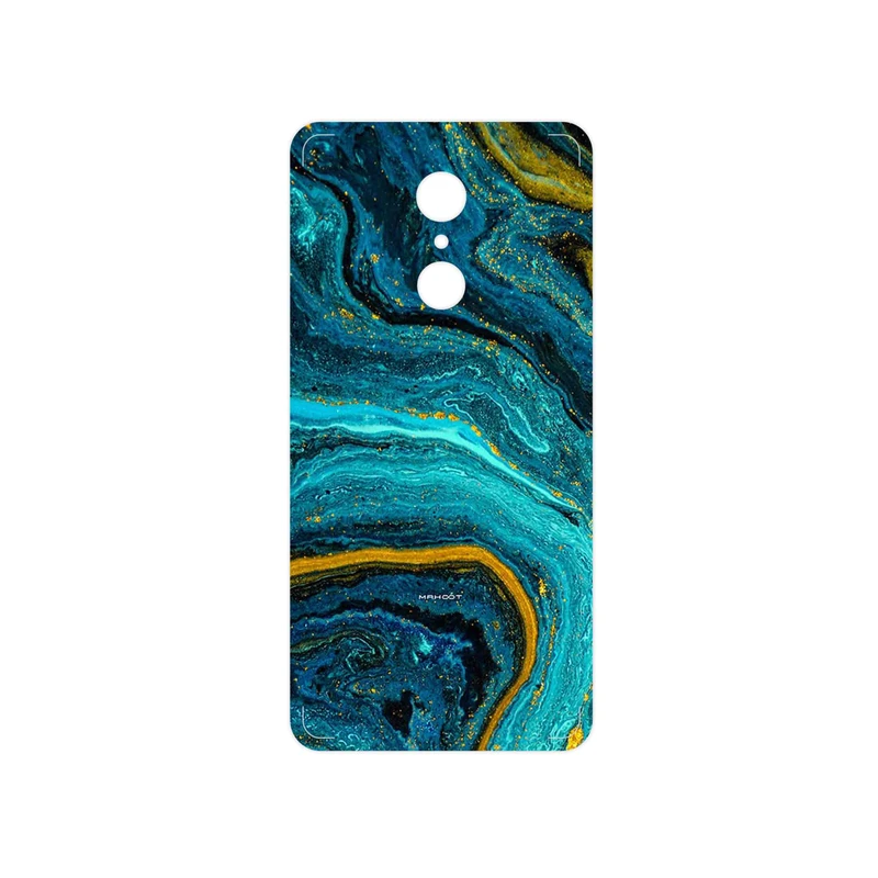 برچسب پوششی ماهوت مدل Turquoise marblewith golden streaks مناسب برای گوشی موبایل شیائومی REDMI 5