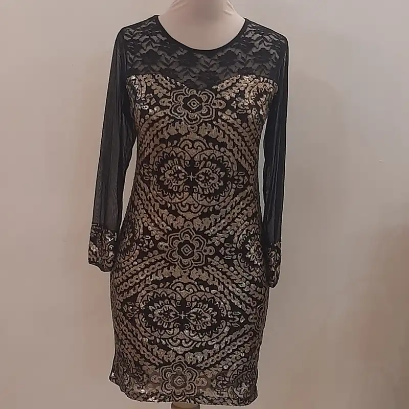 پیراهن زنانه مدل Sisi پولکی رنگ مشکی