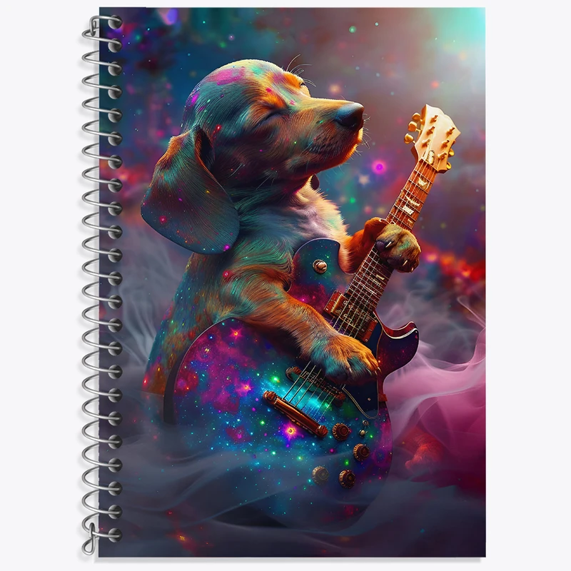 دفتر زبان 50 برگ خندالو مدل سه خط طرح سگ بامزه کد N3561