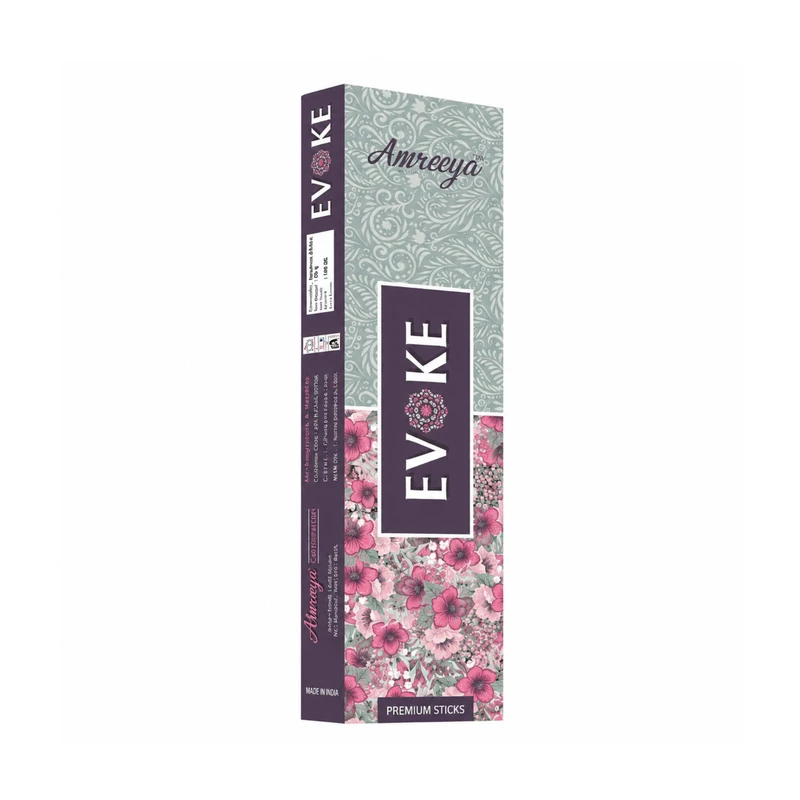 عود دست‌ساز آمریا مدل ایوک Evoke  رایحه چوب صندل بسته 30 عددی