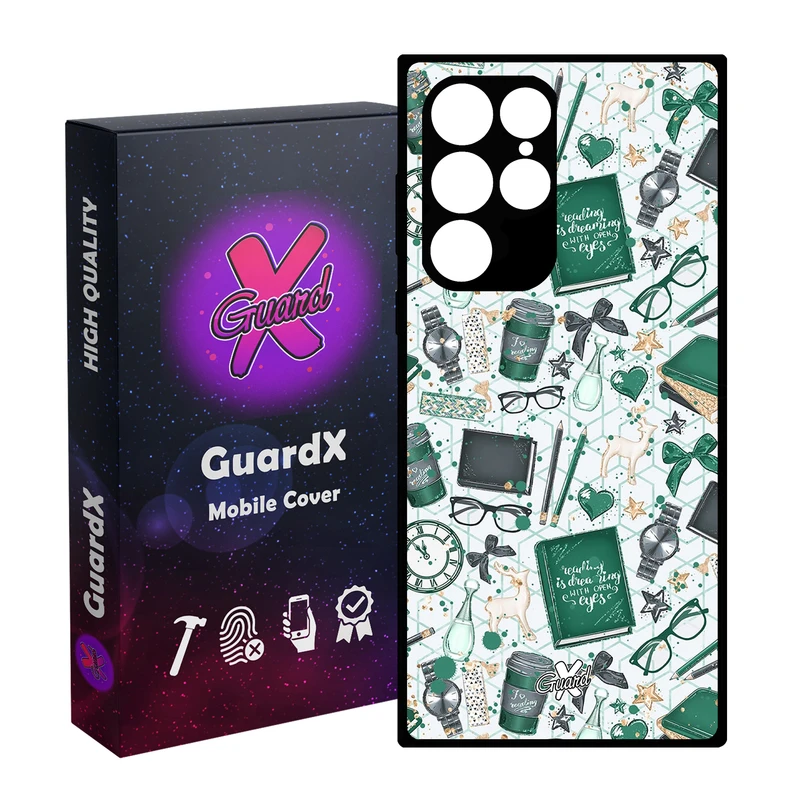 کاور گارد ایکس طرح کتاب مدل Glass10289 مناسب برای گوشی موبایل سامسونگ Galaxy S23 Ultra