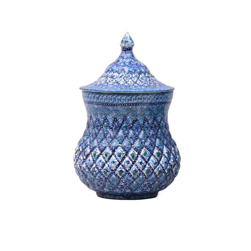 قندان میناکاری مسی طرح دیزی خوری کد SU201
