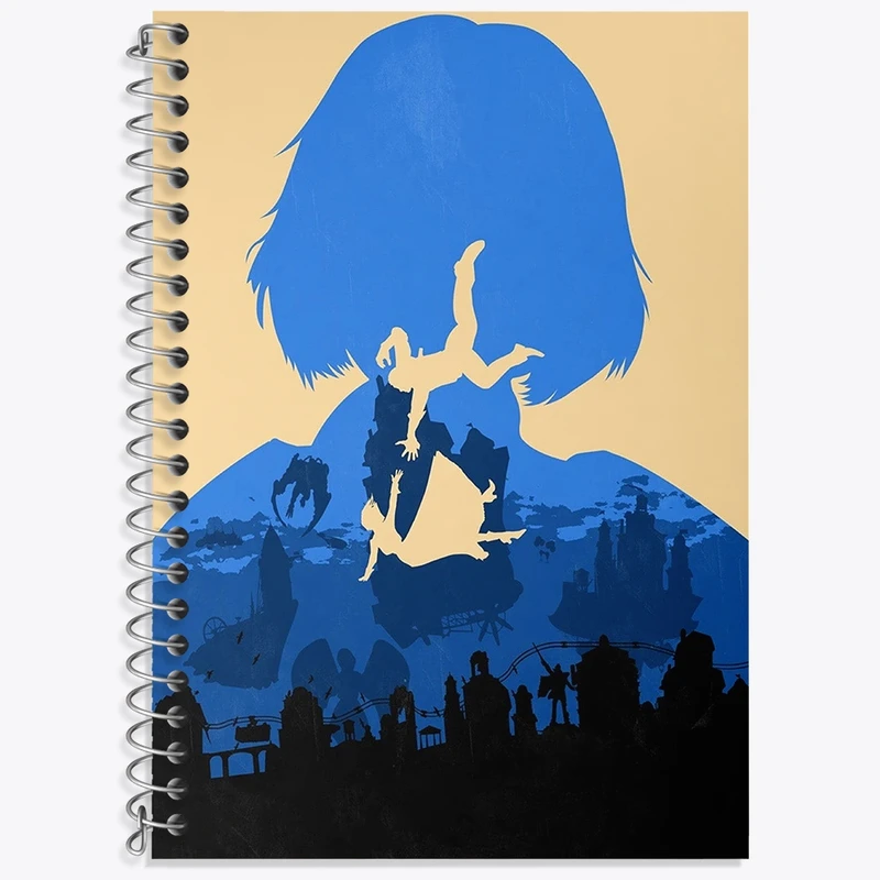 دفتر زبان 50 برگ خندالو مدل دو خط طرح بازی بایوشاک (Bioshock) کد 31360