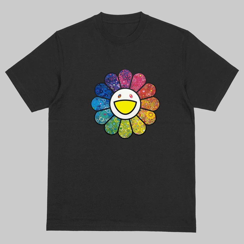 تی‌شرت آستین کوتاه مردانه مدل باکسی لبخند 