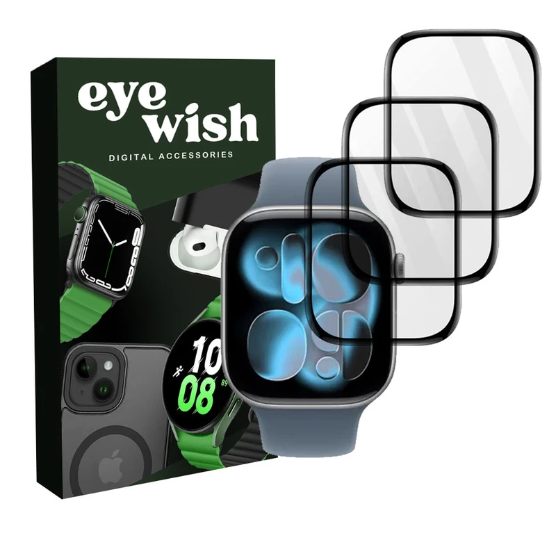 حافظ صفحه نمایش نانو آی ویش مدل PMMA-N مناسب برای اپل واچ 42 میلی متر سری 11 بسته سه عددی