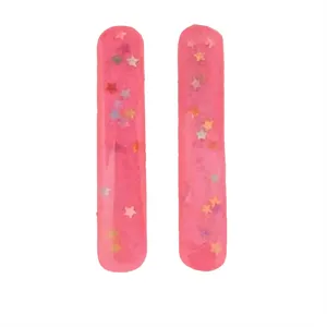 گیره مو دخترانه مدل رزینی کد RGB-4 مجموعه 2 عددی