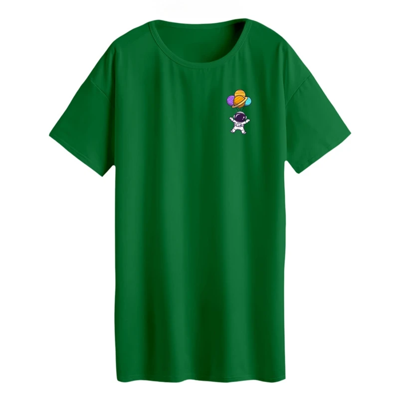 تی شرت لانگ زنانه مدل فضانورد کد ۱۲