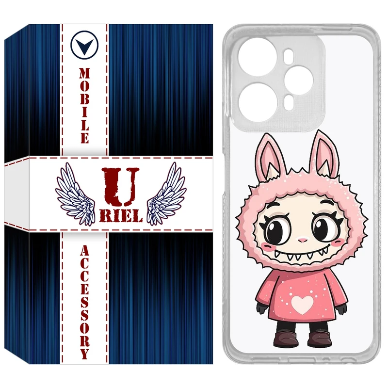 کاور یوریل مدل Clear کد 139 طرح لبوبو Labubu مناسب برای گوشی موبایل وکال V1 / V1 Plus