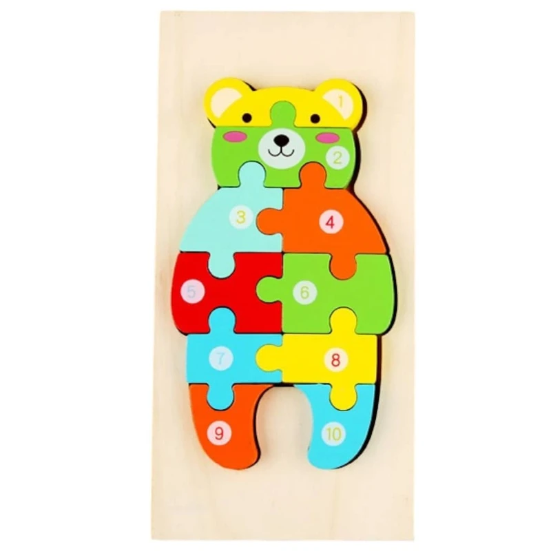 پازل آموزشی مدل چوبی طرح خرس