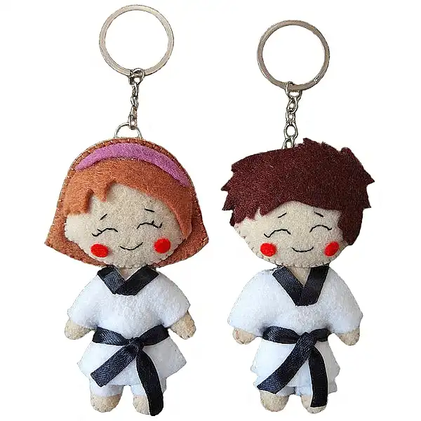 جاکلیدی مدل دختر و پسر تکواندوکار کد 01 مجموعه 2 عددی