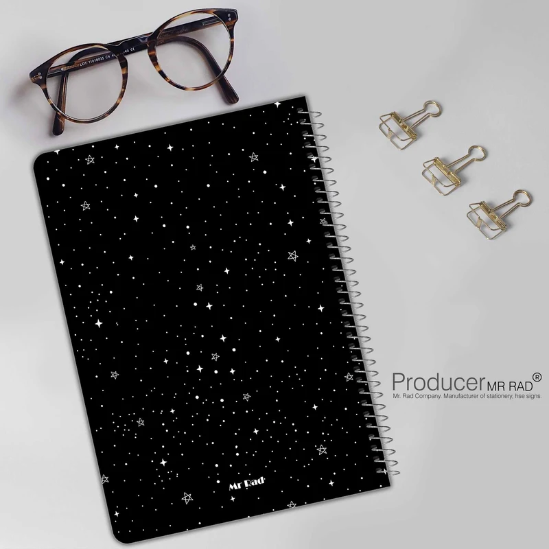 عکس شماره 14 : دفتر مستر راد مدل بلک ژورنال طرح ستاره کد black journal 1685