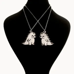 گردنبند مدل دوستی دایناسور فانتزی بسته 2 عددی