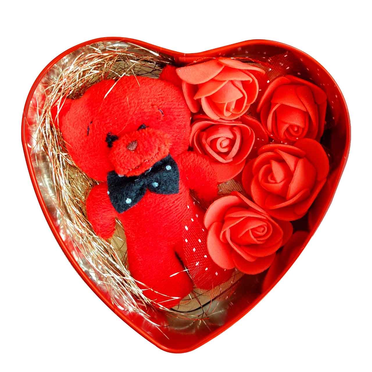 ست هدیه عروسک مدل خرس طرح قلب عشق -  - 1
