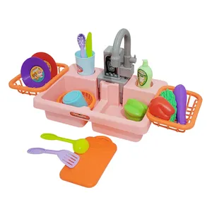 اسباب بازی سینک ظرفشویی مدل ELECTRIC DISH WASHER کد 2223 مجموعه 19 عددی