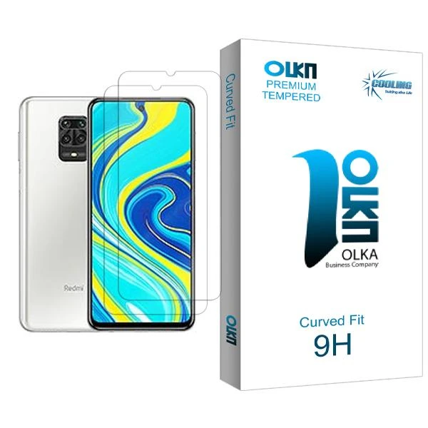 محافظ صفحه نمایش کولینگ مدل Olka Glass MIX002 مناسب برای گوشی موبایل شیائومی Redmi Note 9 Pro (India) بسته دو عددی