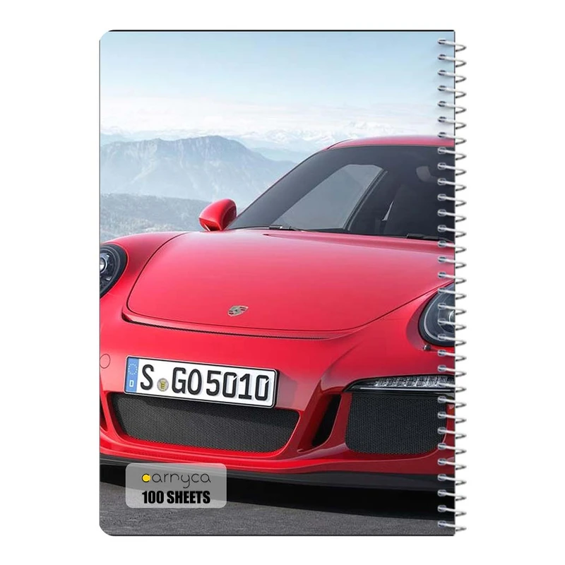 دفتر مشق 100 برگ سیمی کارنیکا طرح پورشه Porsche کد 25738