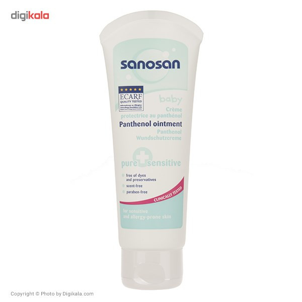 پماد ضد سوختگی کودک سانوسان مدل Baby Panthenol Ointment Pure Sensitive حجم 100 ملی لیتر