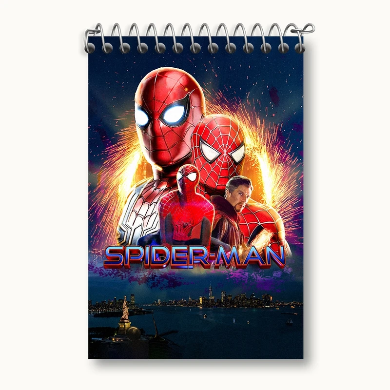 دفتر یادداشت 50 برگ خندالو مدل مرد عنکبوتی (Spider Man) کد F2101