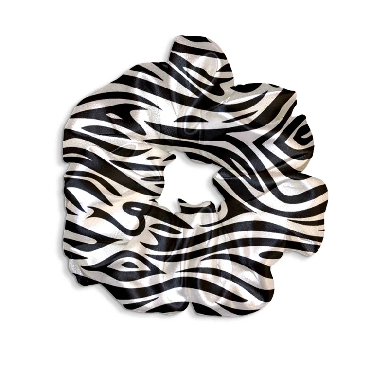 کش مو زنانه مدل اسکرانچی طرح گورخری کد sch047