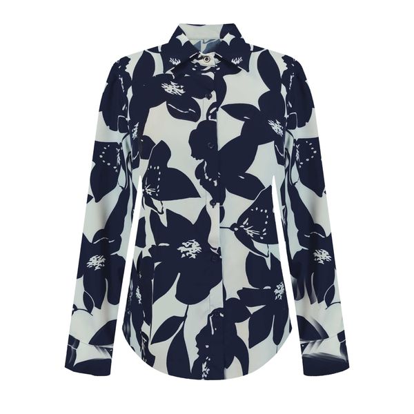 شومیز آستین بلند زنانه شین مدل گلدار 20328503