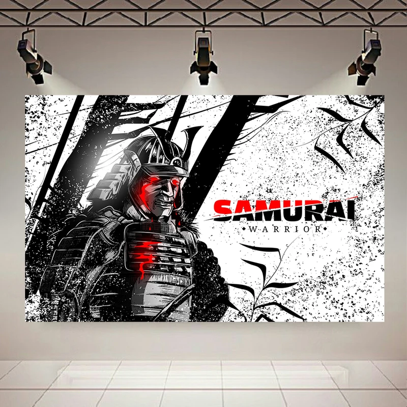 تابلو بوم طرح مخمل سامورایی مدل مبارز کد AR303805