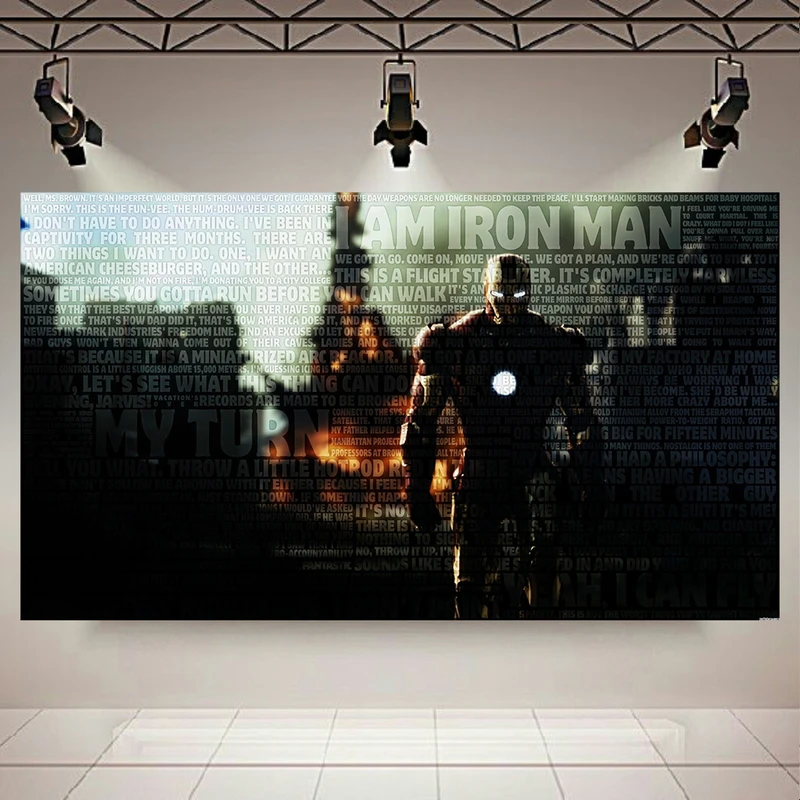 تابلو شاسی طرح مردآهنی مدل I AM IRON MAN کد AR6840