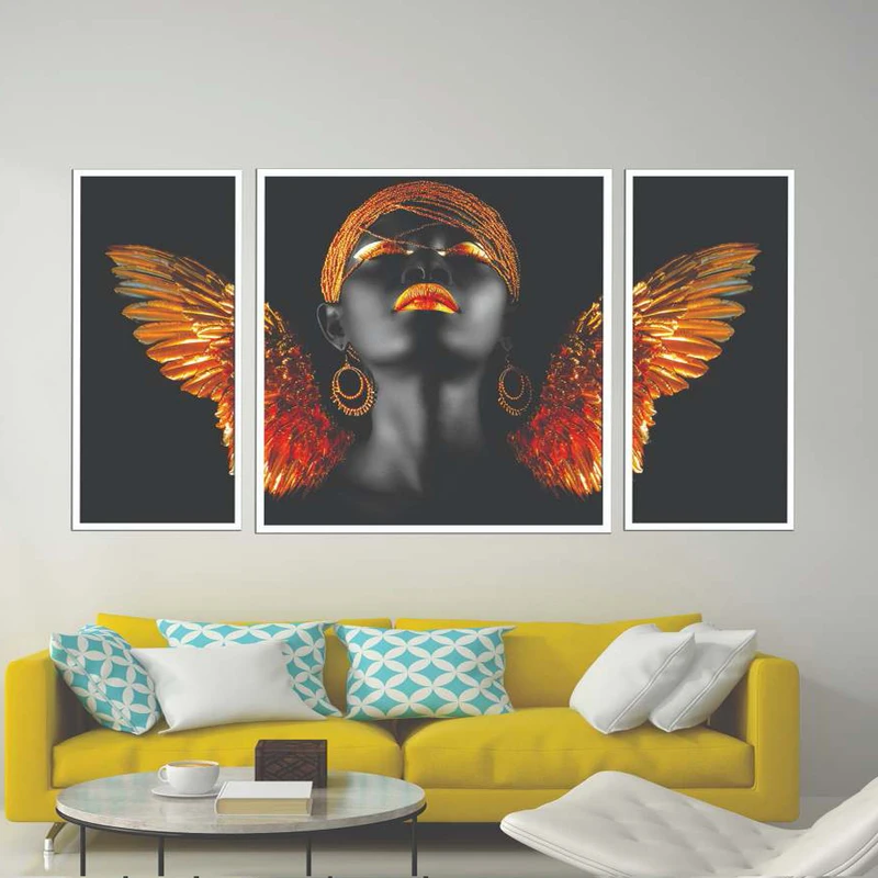 تابلو بکلیت طرح مدرن دیجیتال آرت مدل W-2064 فریم سفید مجموعه 3 عددی