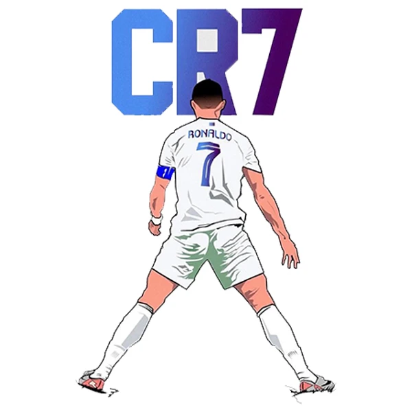 استیکر پارچه و لباس پاد آفرین طرح رونالدو کد 4236