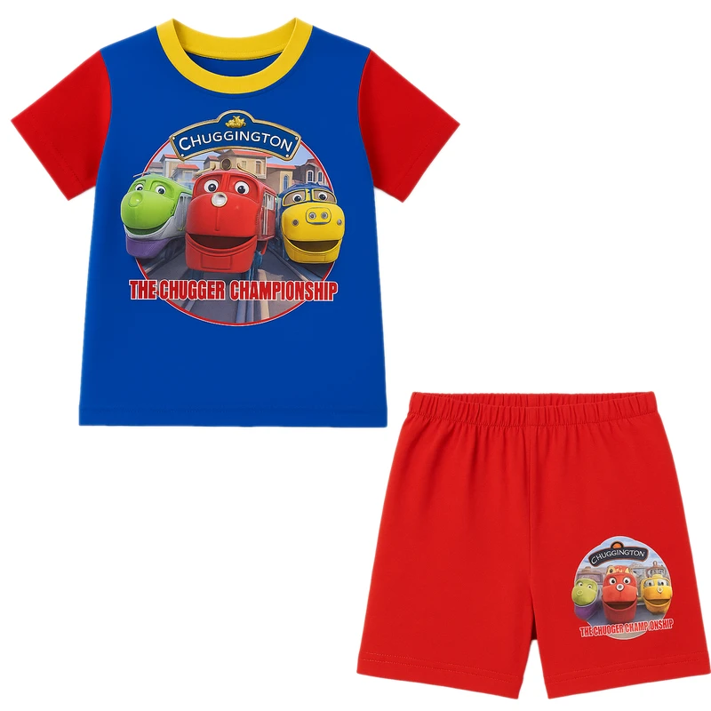 ست تی شرت آستین کوتاه و شلوارک نوزادی کد 002