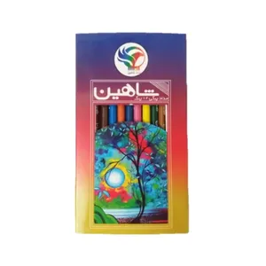 مداد رنگی 12 رنگ شاهین مدل 2000