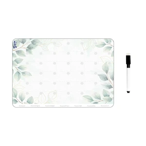 تخته وایت برد سمات مدل پلنر رو یخچالی کد 02 سایز 20x30 سانتی متر به همراه ماژیک