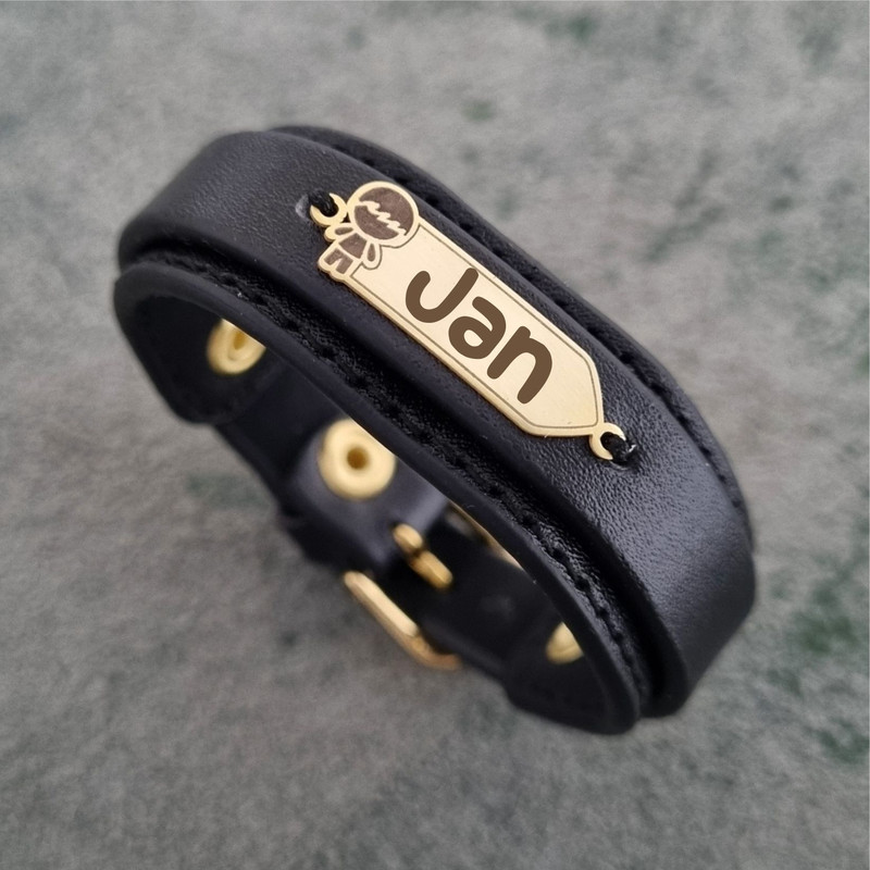 دستبند طلا 18 عیار بچگانه لیردا مدل اسم جان KDK