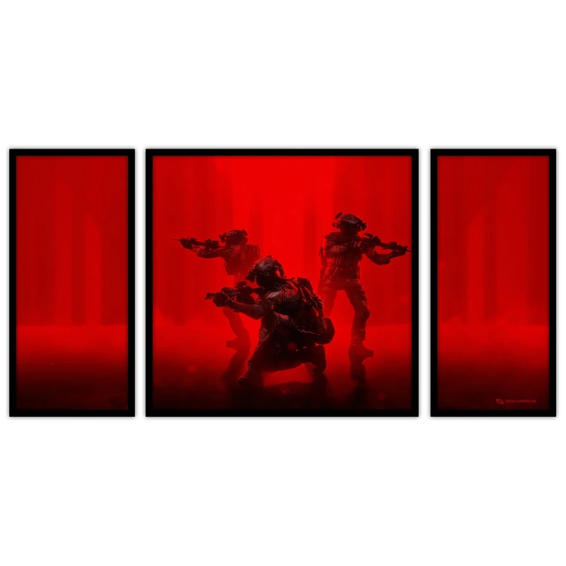 تابلو بکلیت طرح گیمینگ و گیم نت مدل B-bu3560 مجموعه 3 عددی