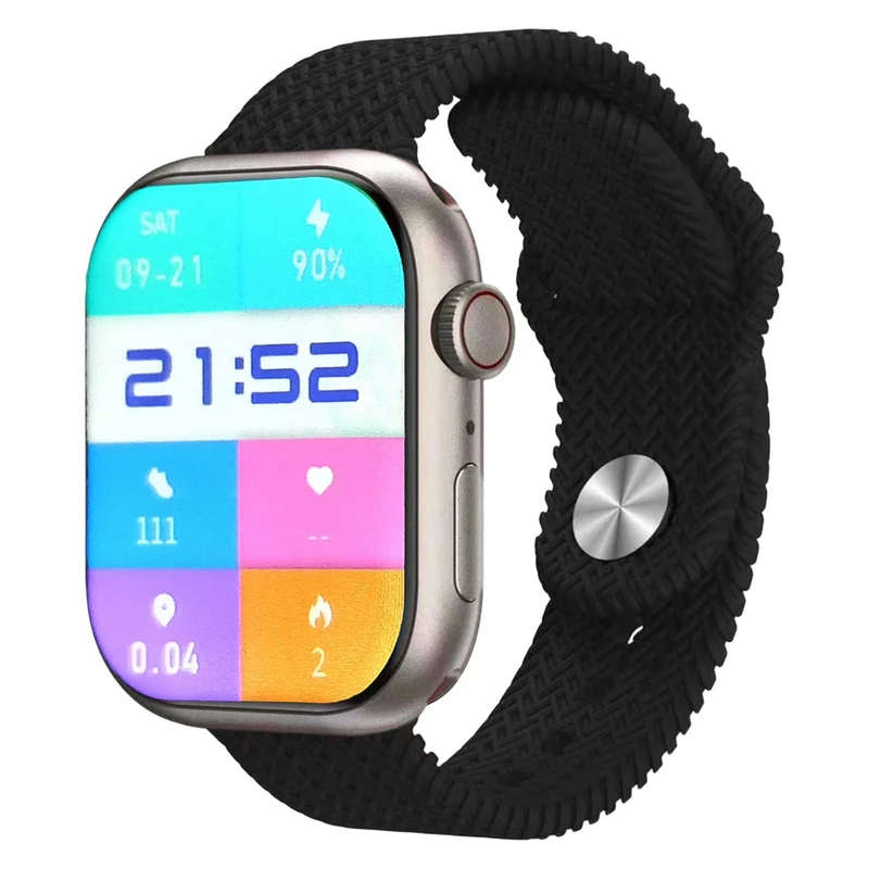 ساعت هوشمند مدل WS76 AMOLED صفحه نمایش رنگی و لمسی، کنترل موسیقی، کنترل سطح اکسیژن خون، مکالمه از طریق بلوتوث، پشتیبانی از زبان فارسی و قابلیت تغییر تم ساعت بند سیلیکونی