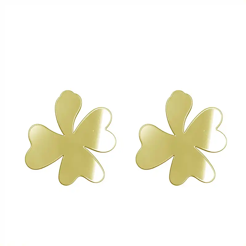 گوشواره طلا 18 عیار زنانه مدوپد مدل گل کد GA1-14966