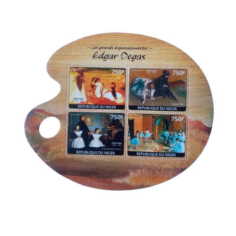 تمبر یادگاری مدل تابلویی اثر ادگار دگا مجموعه 4 عددی